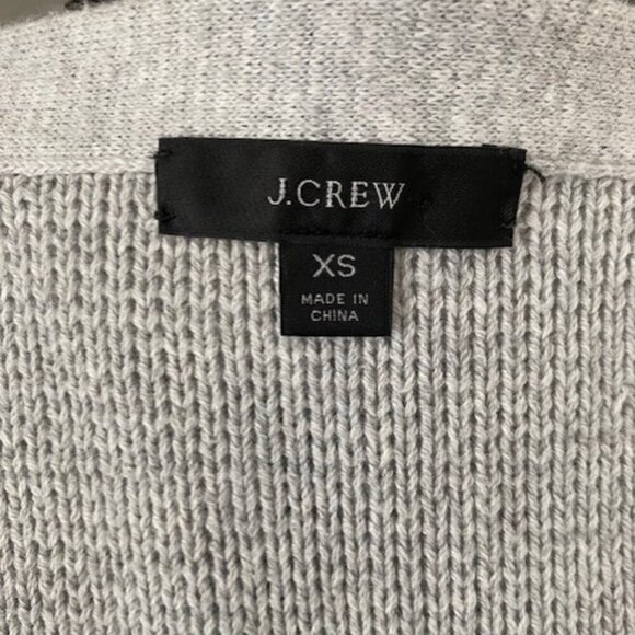 J.CREW V-Neck Button Cropped Cardigan Sweater Light Gray XS - Picture 10 of 12